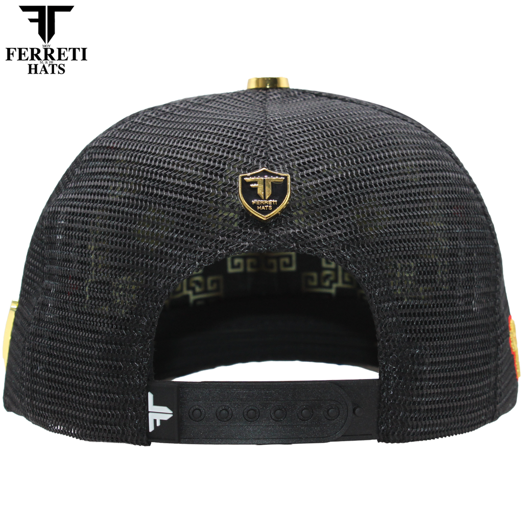 FERRETI HATS PREMIUM FT192 Mr. Gallo Malla Negro Piel Sintetica