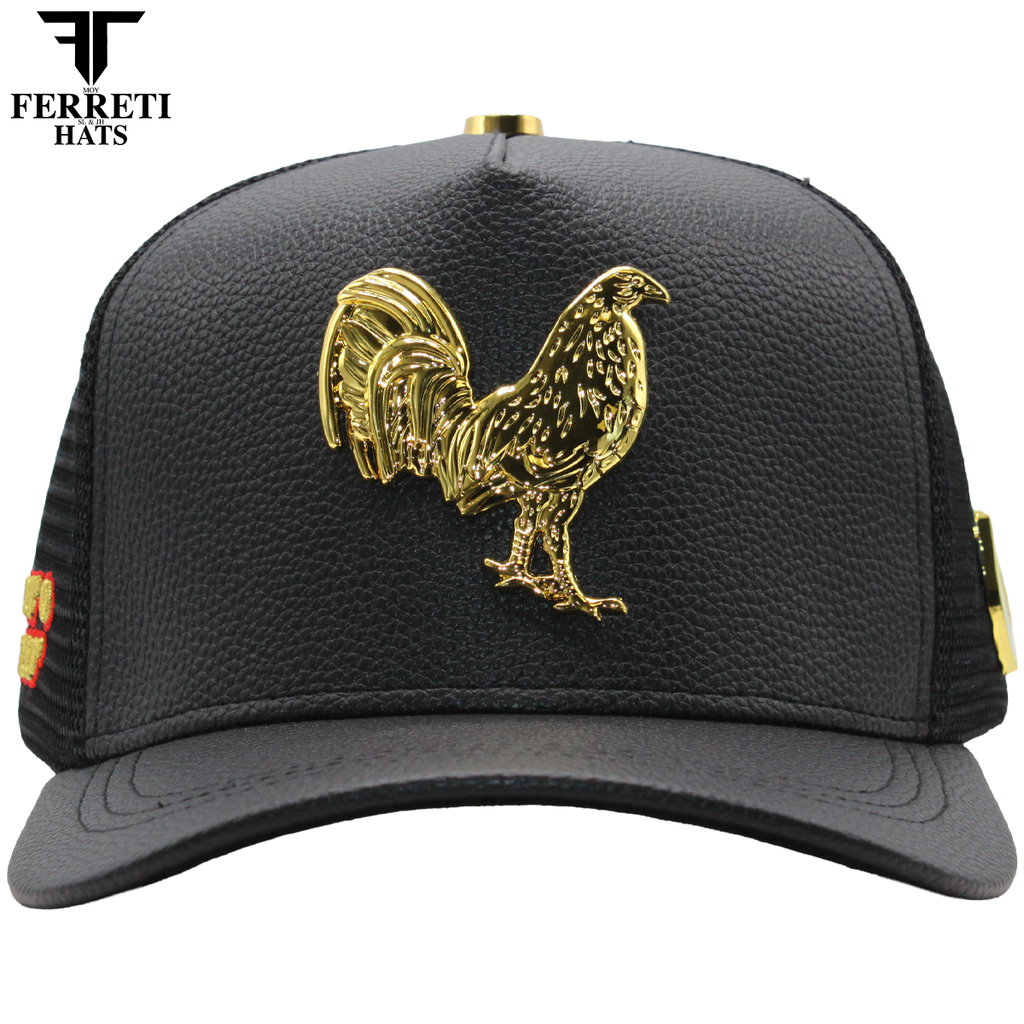 FERRETI HATS PREMIUM FT192 Mr. Gallo Malla Negro Piel Sintetica