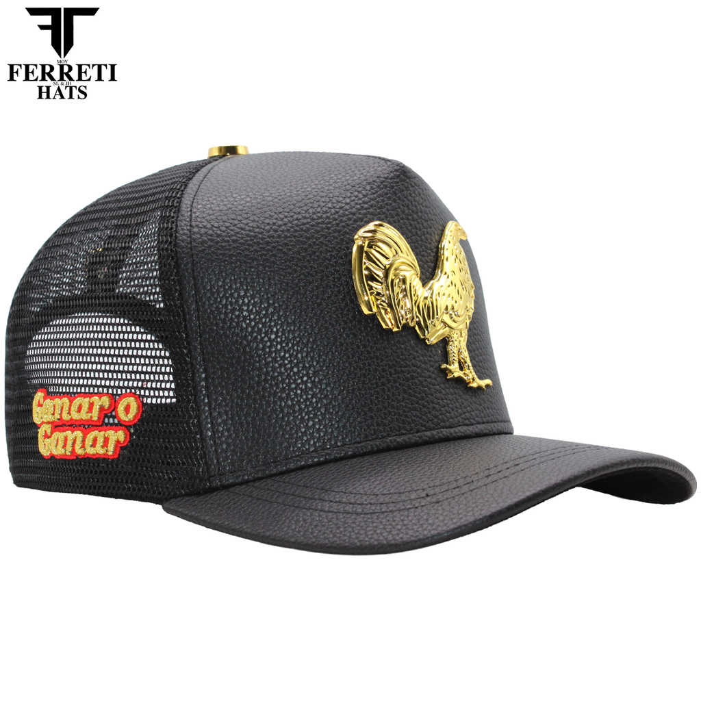 FERRETI HATS PREMIUM FT192 Mr. Gallo Malla Negro Piel Sintetica