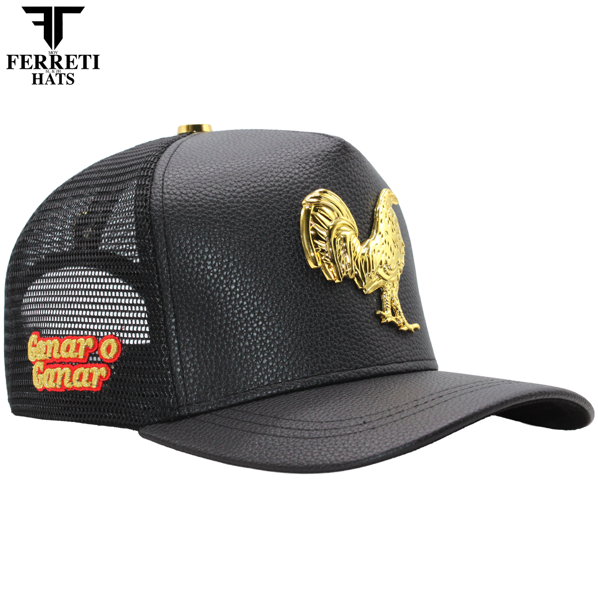 FERRETI HATS PREMIUM FT192 Mr. Gallo Malla Negro Piel Sintetica