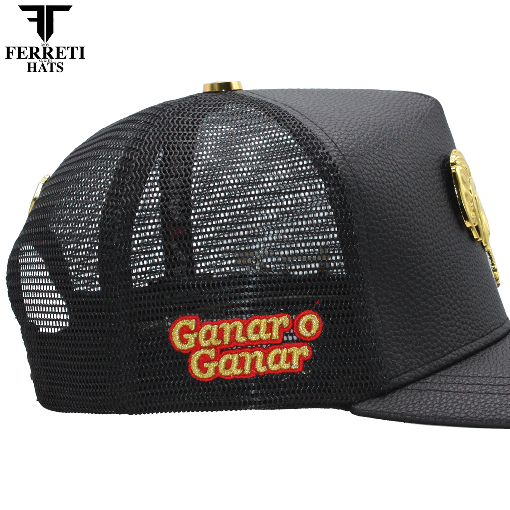 FERRETI HATS PREMIUM FT192 Mr. Gallo Malla Negro Piel Sintetica