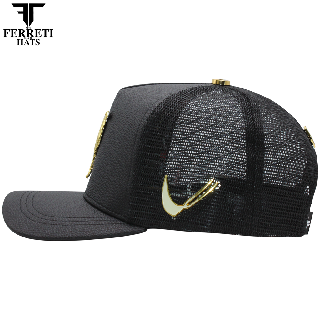 FERRETI HATS PREMIUM FT192 Mr. Gallo Malla Negro Piel Sintetica