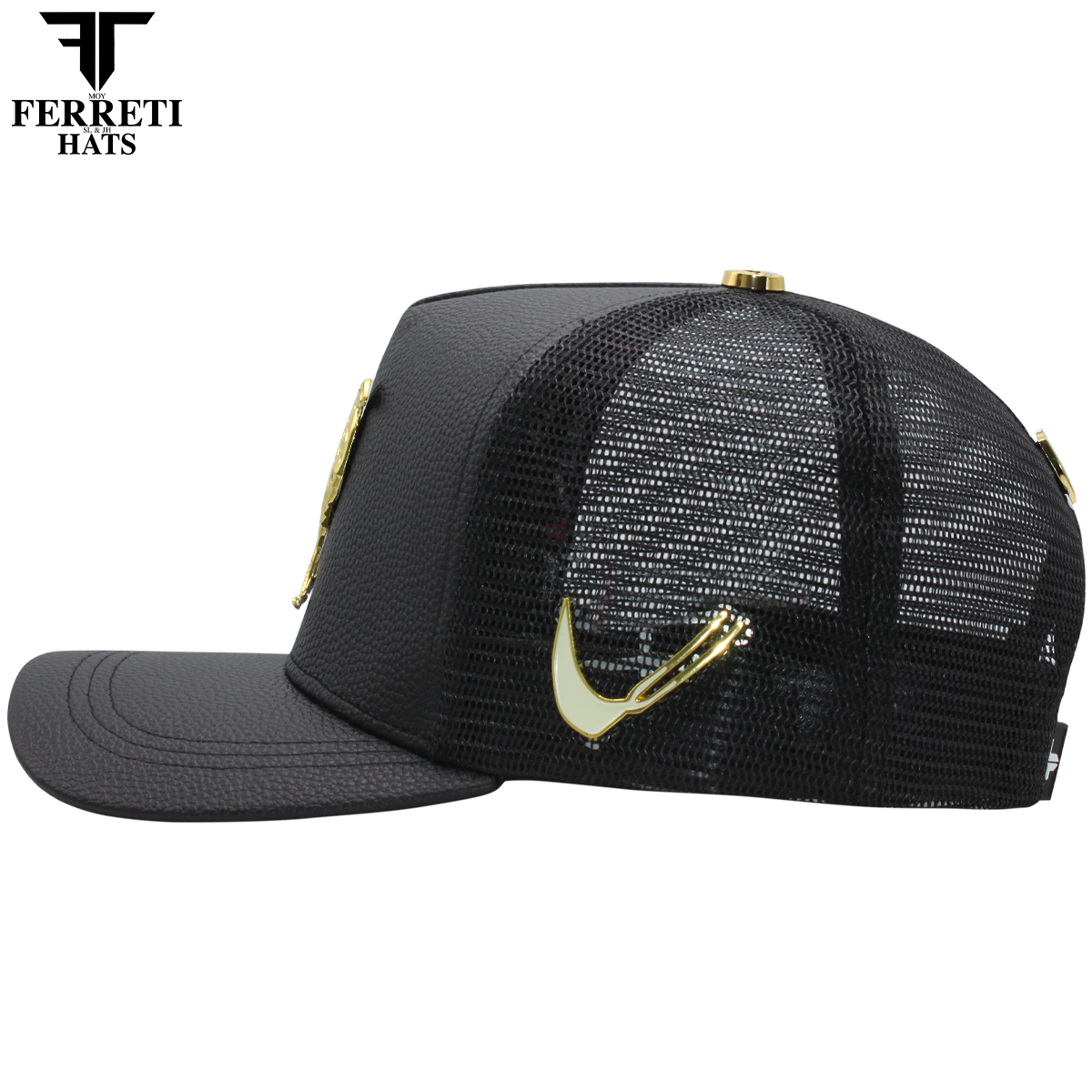 FERRETI HATS PREMIUM FT192 Mr. Gallo Malla Negro Piel Sintetica