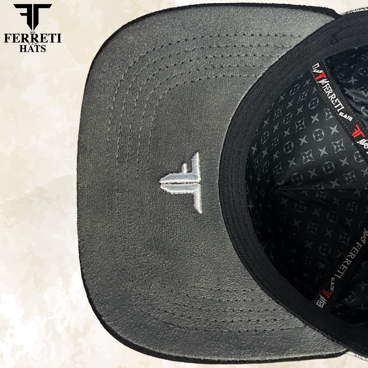 FERRETI HATS PREMIUM FT201 Medusa Platinum