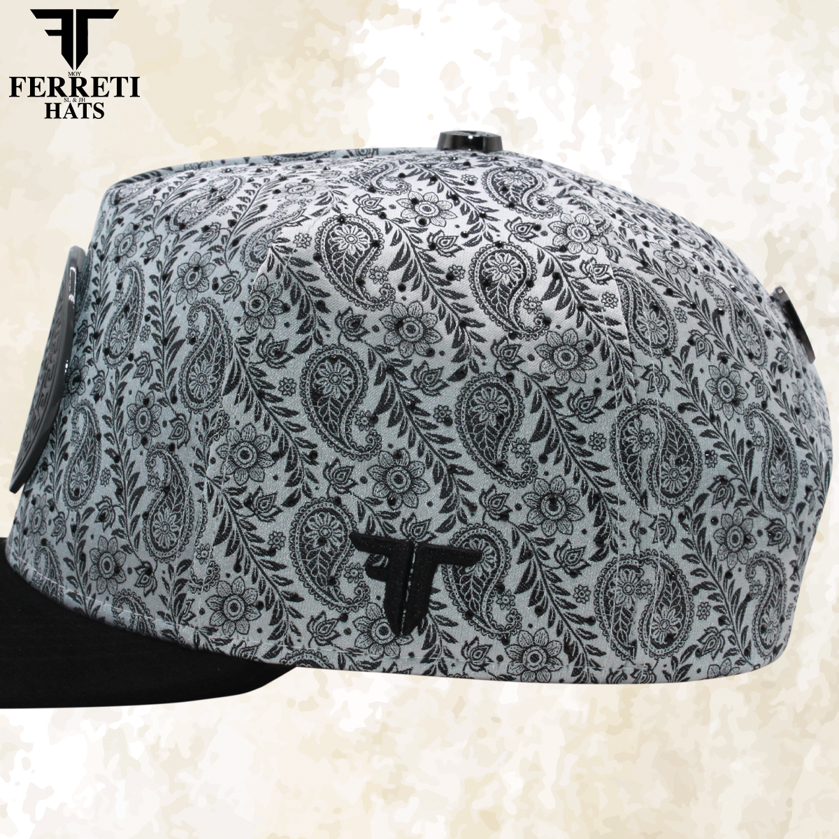 FERRETI HATS PREMIUM FT201 Medusa Platinum