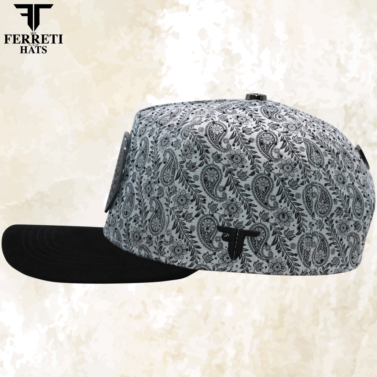 FERRETI HATS PREMIUM FT201 Medusa Platinum