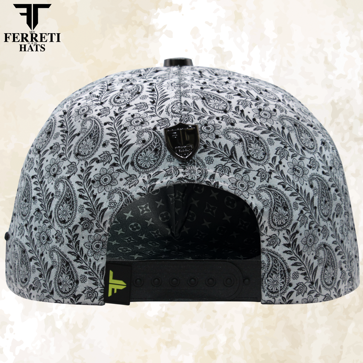 FERRETI HATS PREMIUM FT201 Medusa Platinum
